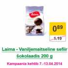 Allahindlus - Laima - Vaniljemaitseline sefiir šokolaadis 200 g