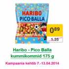 Allahindlus - Haribo - Pico Balla kummikommid 175 g