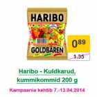 Allahindlus - Haribo - Kuldkarud, kummikommid 200 g