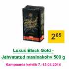 Allahindlus - Luxus Black Gold - Jahvatatud masinakohv 500 g