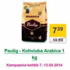 Allahindlus - Paulig - Kohviuba Arabica 1 kg