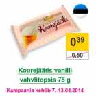 Allahindlus - Koorejäätis vanilli vahvlitopsis 75 g