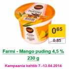 Allahindlus - Farmi - Mango puding 4,5 % 230 g