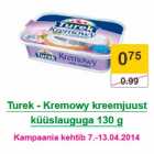 Allahindlus - Turek - Kremowy kreemjuust küüslauguga 130 g