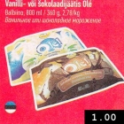 Allahindlus - Vanilli- või šokolaadijäätis Ole 