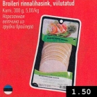 Broileri rinnalihasink, viilutatud