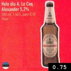 Hele õlu A.Le Coq Alexander