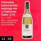 Allahindlus - Prantsusmaa kaitstud päritolunimetusega vein La Chablisienne Chablis