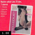 Naiste sokid Cale 20 den, 1 suurus