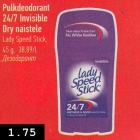 Pulkdeodorant 24/7 Invisible Dry naistele