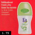 Rulldeodorant Fresh & Dry Green Tea naistele