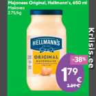 Majonees Original, Hellmann’s, 650 ml
