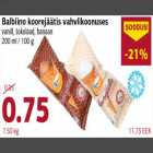 Allahindlus - Balbiino koorejäätis vahvlikoonuses vanill, šokolaad, banaan 200 ml / 100 g