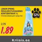 LENOR SPRING
PESULOPUTUSVAHENDI
KONTSENTRAAT 1L