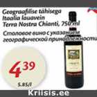 Allahindlus - Geograafilise tähisega Itaalia lauavein Terra Nostra Chianti,750 ml