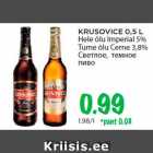 KRUSOVICE 0,5 L
Hele õlu Imperial 5%
Tume õlu Cerne 3,8%