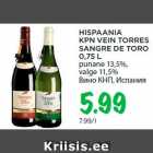 HISPAANIA
KPN VEIN TORRES
SANGRE DE TORO
0,75 L