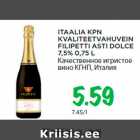 ITAALIA KPN
KVALITEETVAHUVEIN
FILIPETTI ASTI DOLCE