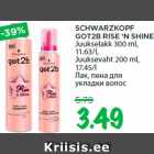 Allahindlus - SCHWARZKOPF
GOT2B RISE ‘N SHINE