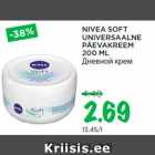 Allahindlus - NIVEA SOFT
UNIVERSAALNE
PÄEVAKREEM
200 ML