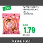 Allahindlus - FAZER SUFFELI
PUFFI SNACKS
180 G