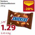 Allahindlus - Snickers
šokolaadibatoon
200 g