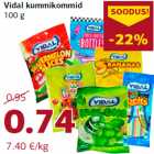 Allahindlus - Vidal kummikommid
100 g