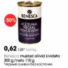 Allahindlus - Benesca mustad oliivid kivideta 300 g/ neto 110 g