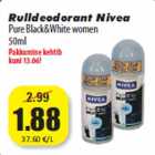 Allahindlus - Rulldeodorant Nivea
Pure Black&White women
50ml