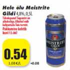 Allahindlus - Hele õlu Meistrite
Gildi4,8%, 0,5L