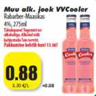 Muu alk. jook VVCooler
Rabarber-Maasikas
4%, 275ml