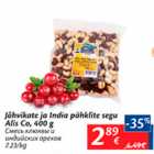 Allahindlus - Jõhvikate ja India pähklite segu Alis Co, 400 g