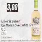 Alkohol - Rumeenia lauavein Rose Medium Sweet White