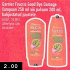 Allahindlus - Garnier Fructis Good Bye Damage šampoon 250 ml või palsam 200 ml, kahjustatud juustele