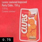 Allahindlus - Lorenz soolased küpsised Party Clubs, 150 g