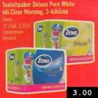 Tualettpaber Deluxe Pure White või Clear Morning, 3-kihiline