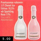 Prantsusmaa vahuvein J.P. Chenet Ice Edition 10,5% või Sparkling Rose 11%