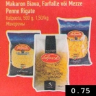 Makaron Biava, Farfalle või Mezze Penne Rigate