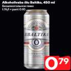 Alkoholivaba õlu Baltika, 450 ml