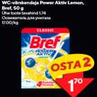WC-värskendaja Power Aktiv Lemon,Bref, 50 g