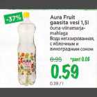 Allahindlus - Aura Fruit gaasita vesi 1,5 l õuna-viinamarjamahlaga