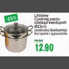 Allahindlus - Lifetime Cooking pastasõelaga keedupott D 22 cm roostevaba, klaaskaanega