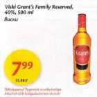 Allahindlus - Viski Grant"s Family Reserved, 40%, 500 ml