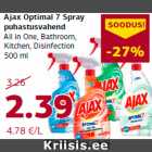 Allahindlus - Ajax Optimal 7 Spray
puhastusvahend