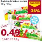 Allahindlus - Balbiino Draakon sorbett