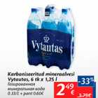 Allahindlus - Karboniseeritud mineraalvesi Vytautas, 6 tk x 1,25 l