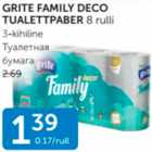 Allahindlus - GRITE FAMILY DECO TUALETTPABER 8 rulli