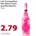 Allahindlus - Läti Cosmopolitan
Diva Berry Fusion
puuviljavahuvein
75 cl