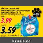 Allahindlus - VÄRSKA ORIGINAAL
KARBONISEERITUD LOODUSLIK
MINERAALVESI 6 X 1 L