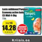 Mähkmed - Laste mähkmed Pampers
Economy active baby
(3) Midi 4-9kg
70tk 